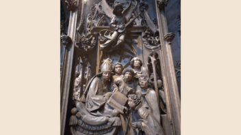 Weihesakrament am Taufdeckel, Copyright: Archiv der Dombauhütte St. Stephan